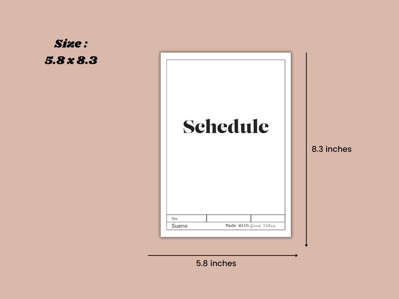 A5 Fillable Schedule Minimal Dashboard Printables/ A5 Etsy