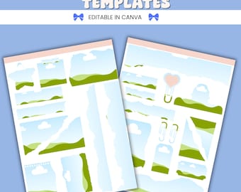 Journal Sticker Template, Canva Frames