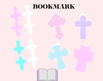 Cross Magnetic Bookmark SVG Template (Digital Download)