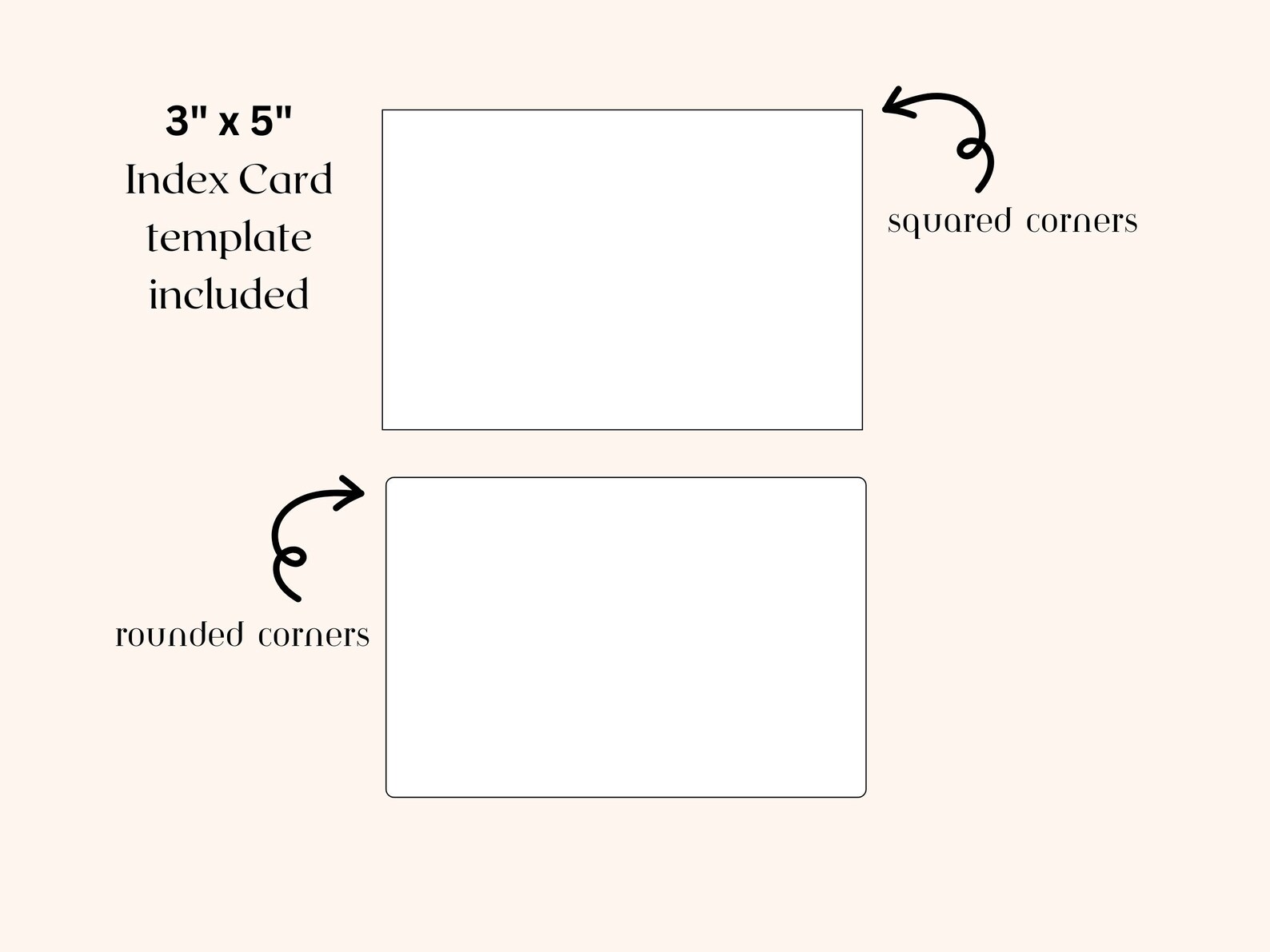 3 X 5 Index Card Divider Template, Index Card Tab SVG, Recipe Card