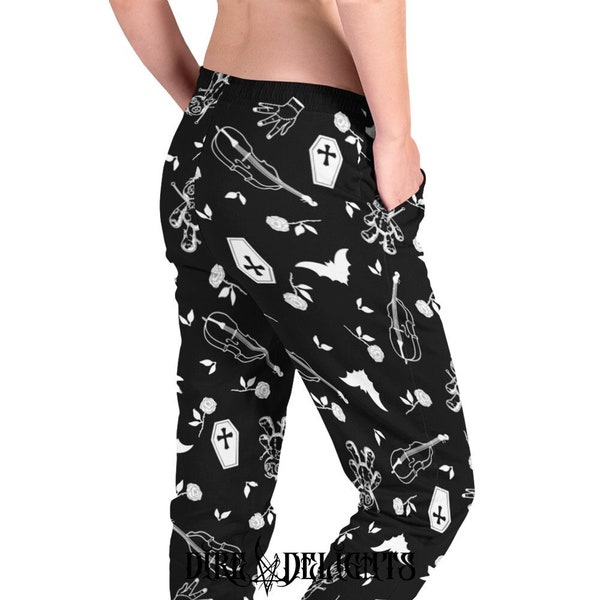 Wednesday Unisex Pajama Pants, Oversized XS-4XL Goth Pajama Pants,Gothic Pajamas,Witchy Pants, Addams,Halloween,Goth Gift,Gothic Pajama