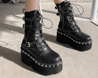 emo girl boots