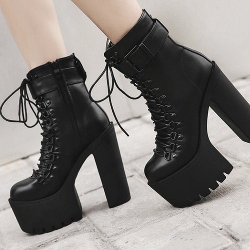 punk heel boots