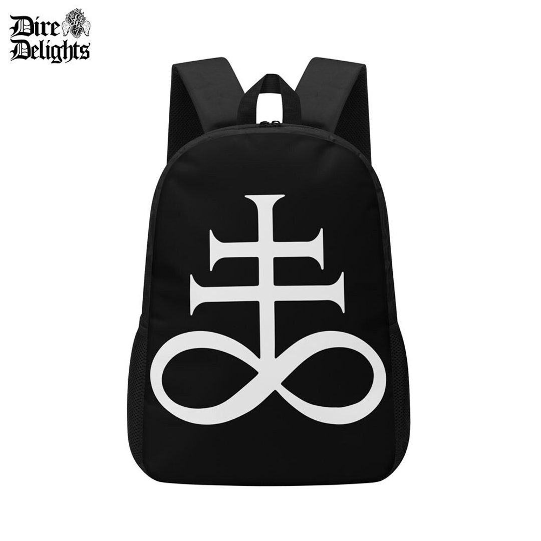 Leviathan Cross Backpack Gothic Runic Punk Rock Emo Etsy UK