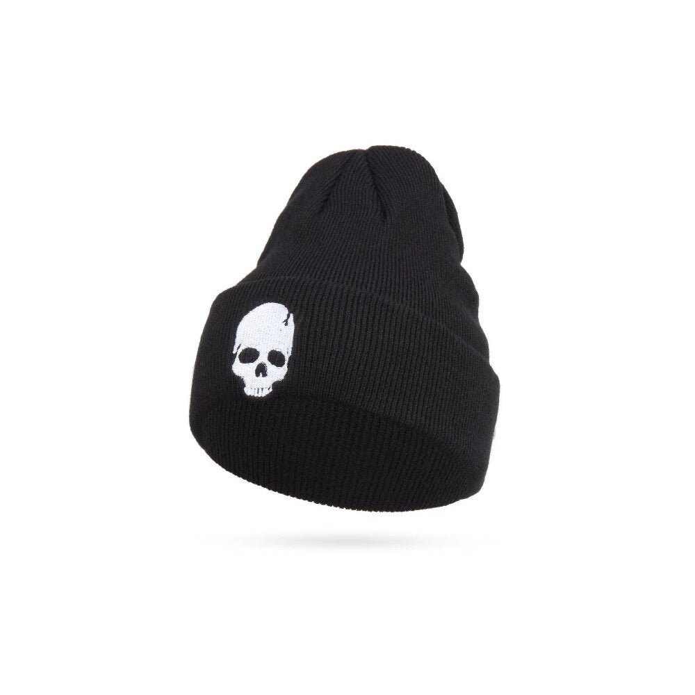 Goth Unisex Winter Knit Warm Skull Hat Gothic Beanie Hat Etsy