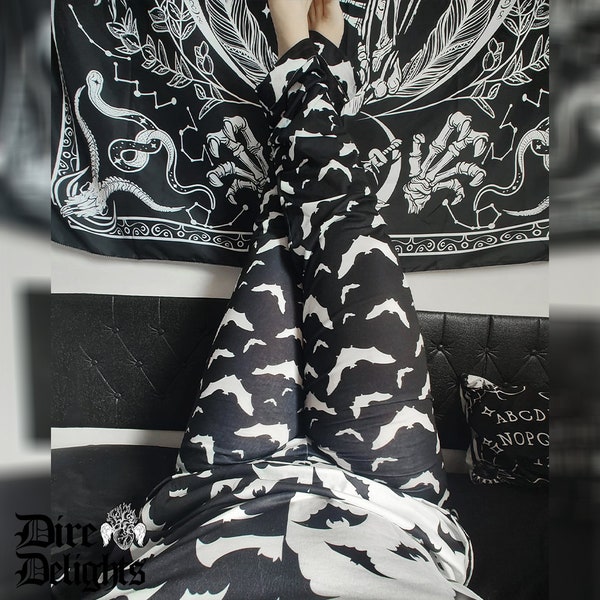 Bats Unisex Pajama Pants, Oversized XS-4XL Goth Pajama Pants,Gothic Pajamas,Witchy Pants, Vampire,Halloween,Gothcore,Goth Gift,Gothic Pajama