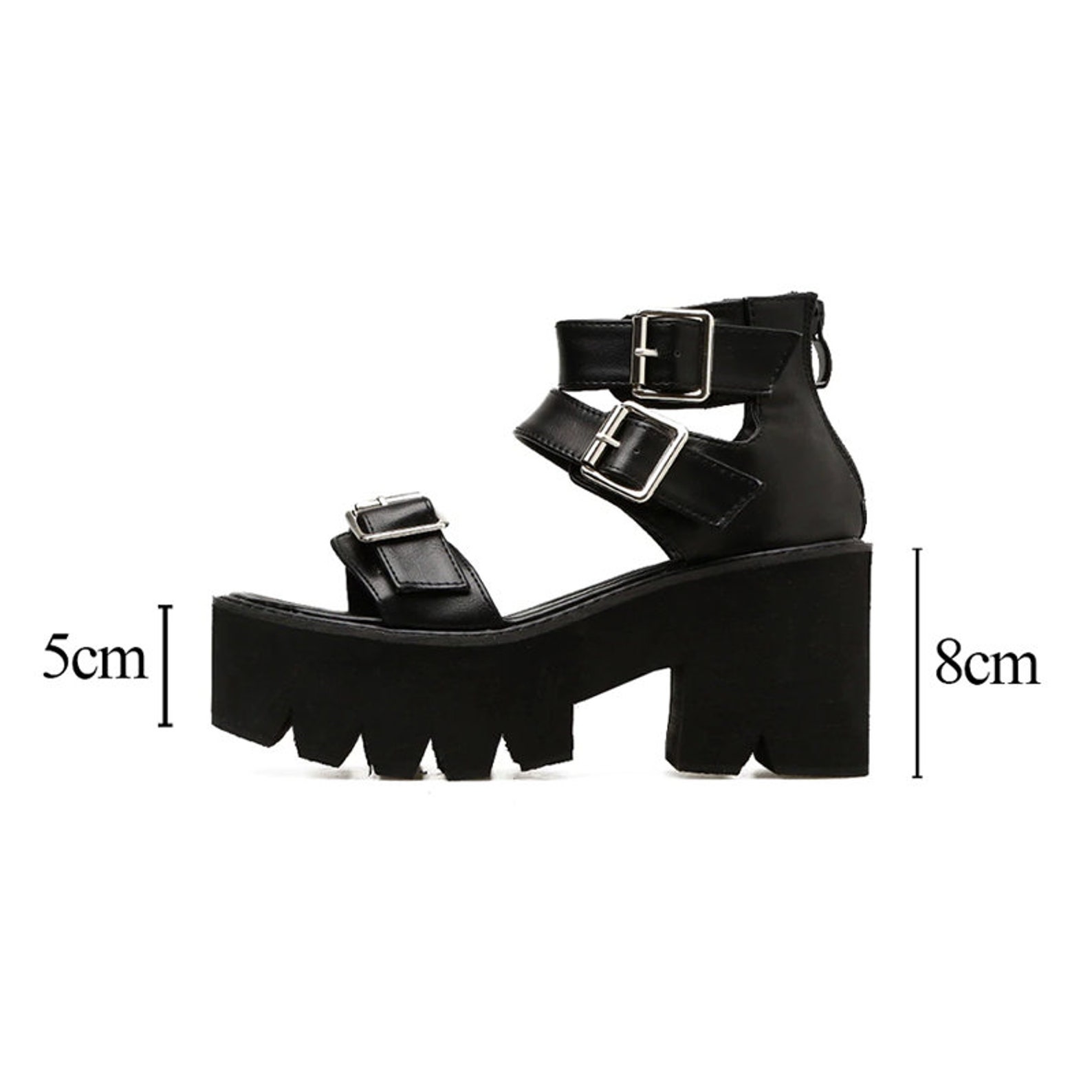 goth beach platform sandals