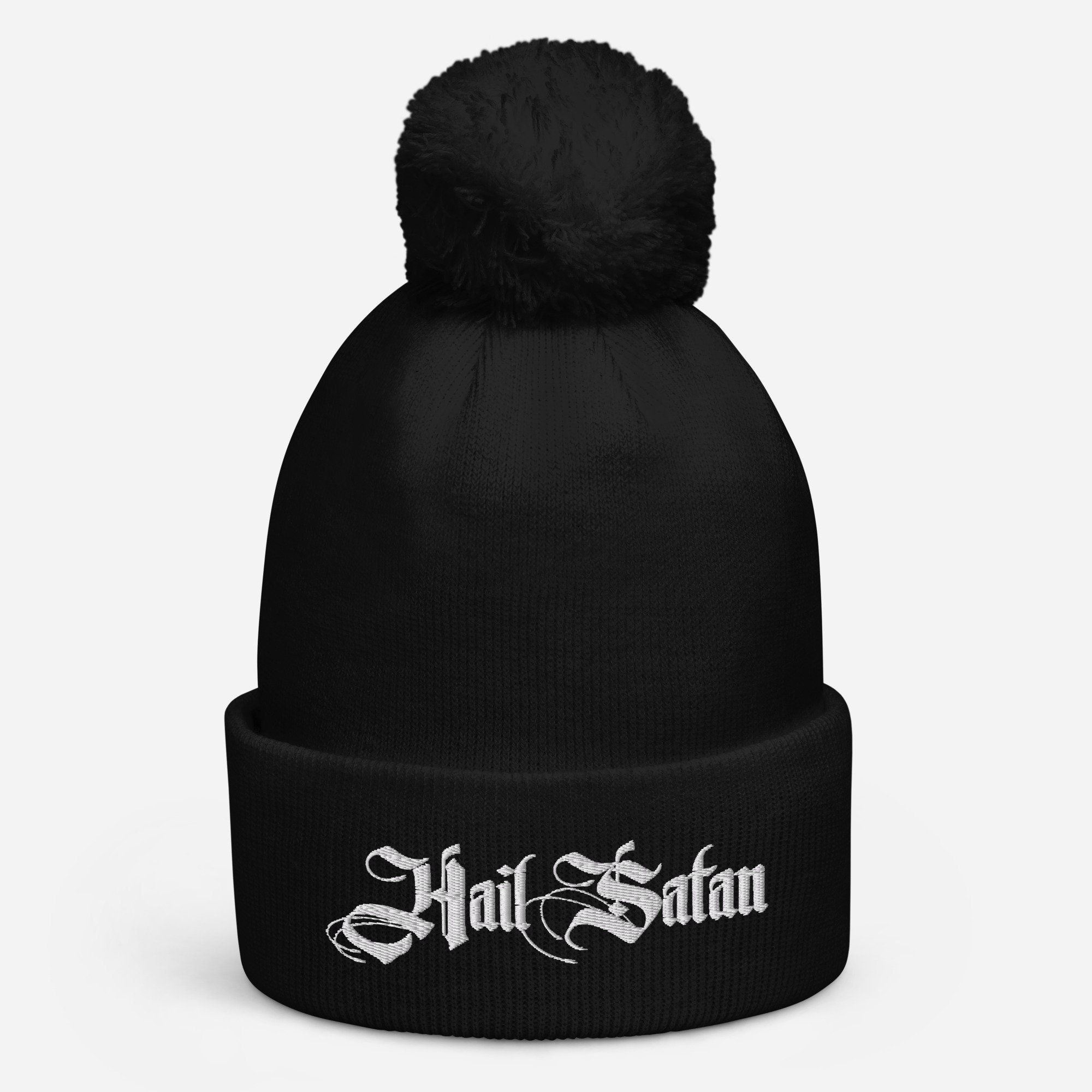 Illuminati Occult Geometric Satanic Unisex Beanie Knit Hat Soft Warm Winter Skull Cap 