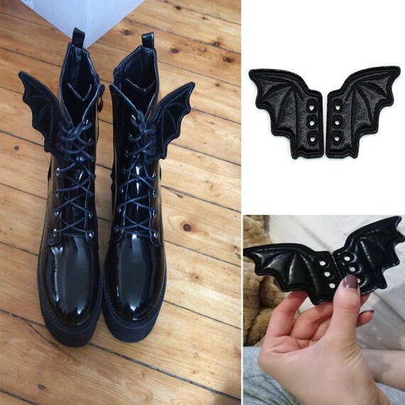 bat wing combat boots