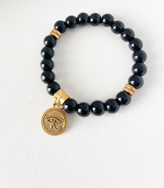 Eye of Horus Bracelet Beaded Bracelet African spirituality jewelry African jewelry spiritual jewelry Charm bracelet bracelet