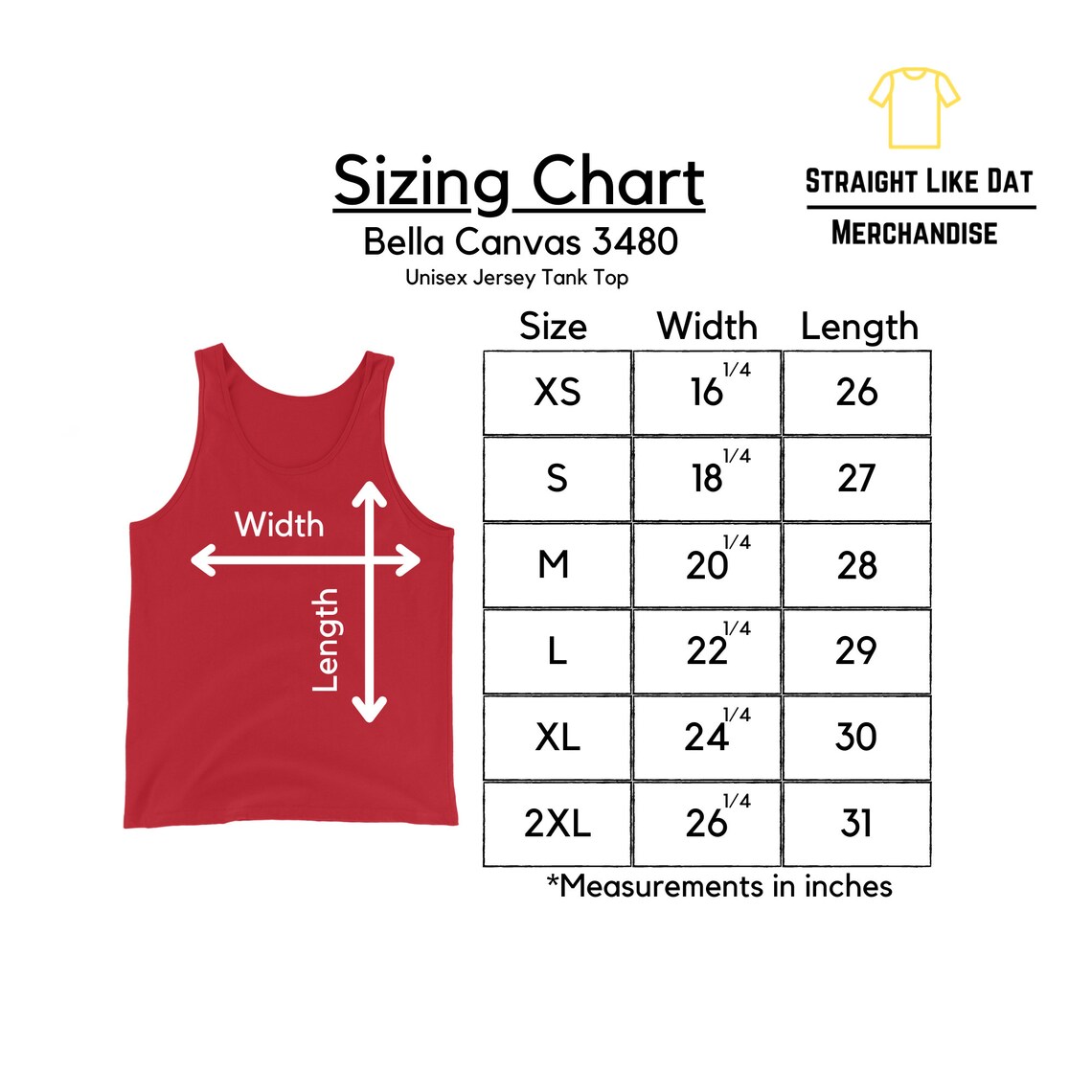 bella canvas unisex size chart