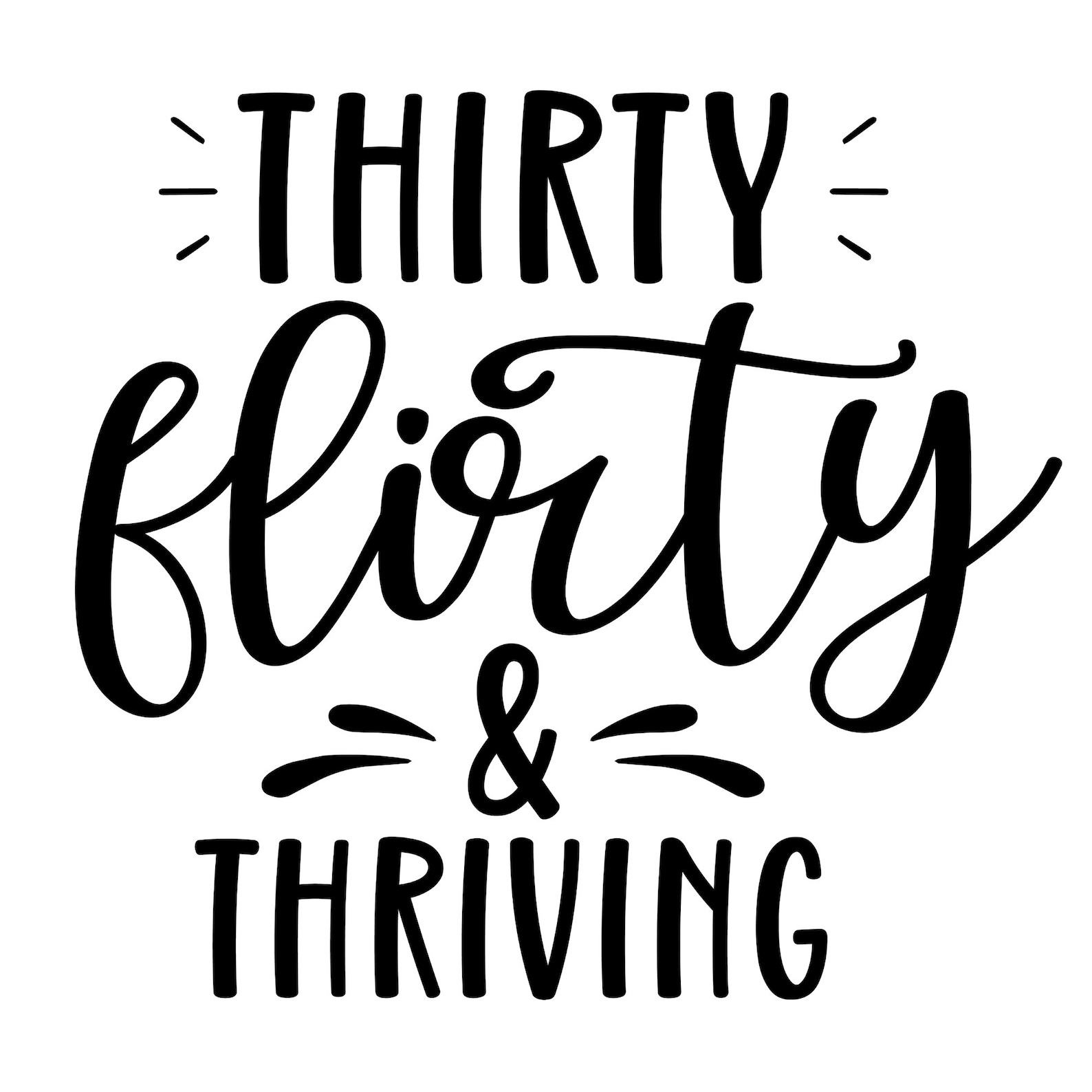 Thirty Flirty and Thriving svg png dxf eps 30th birthday Etsy
