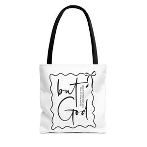 But God Daily Affirmation Tote Bag, Inspirational Tote Bag, Christian Gift, Religious Bag, Spiritual Tote, Scripture Tote, Bible Verse Bag