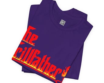The GrillFather Unisex T-Shirt,  Perfect Gift for BBQ Lovers, Father's Day, Grill Enthusiasts, Summer Cookouts, Casual Wear, Outdoor Cooking