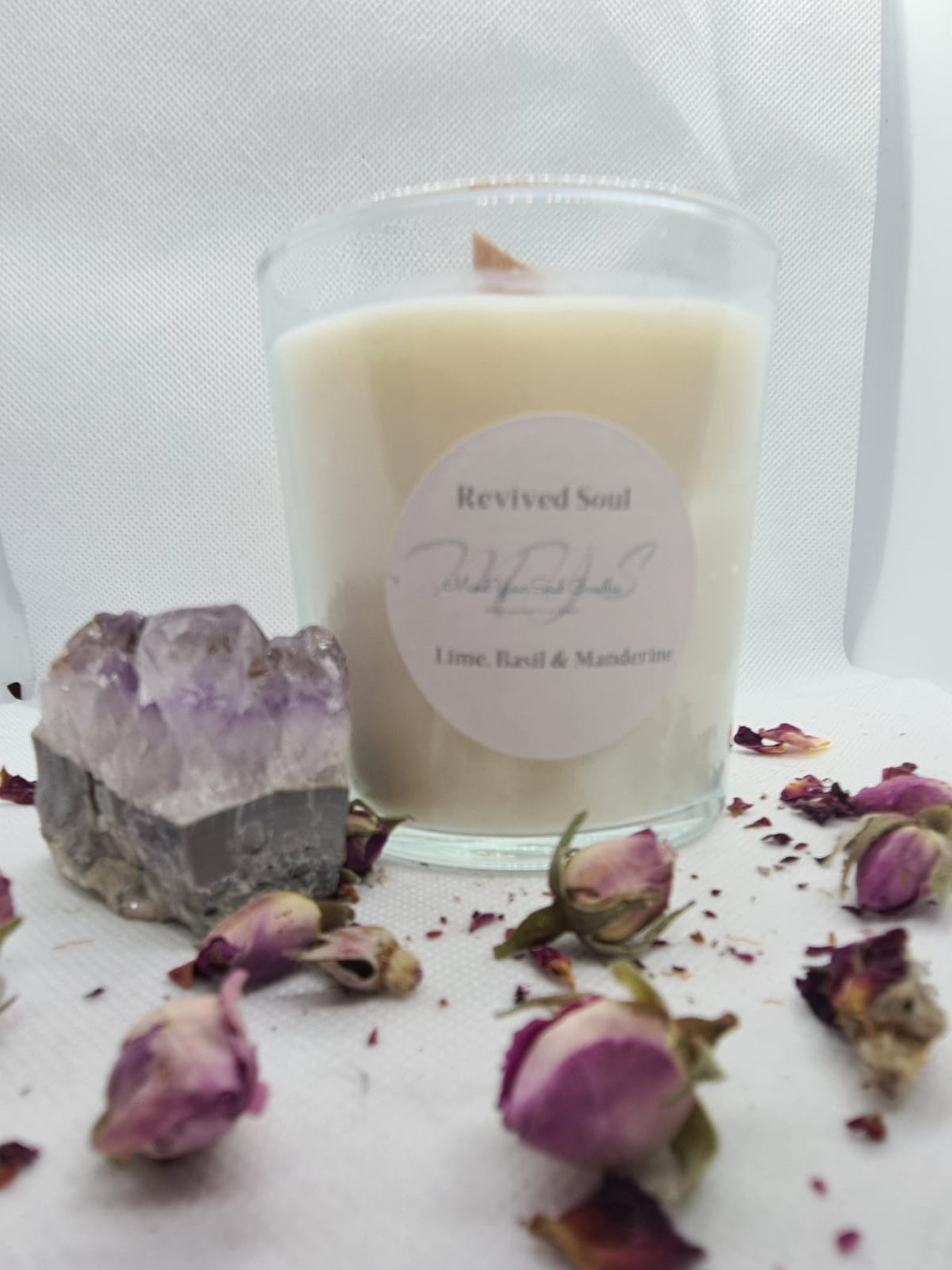 Amethyst Crystal Infused Candle Etsy