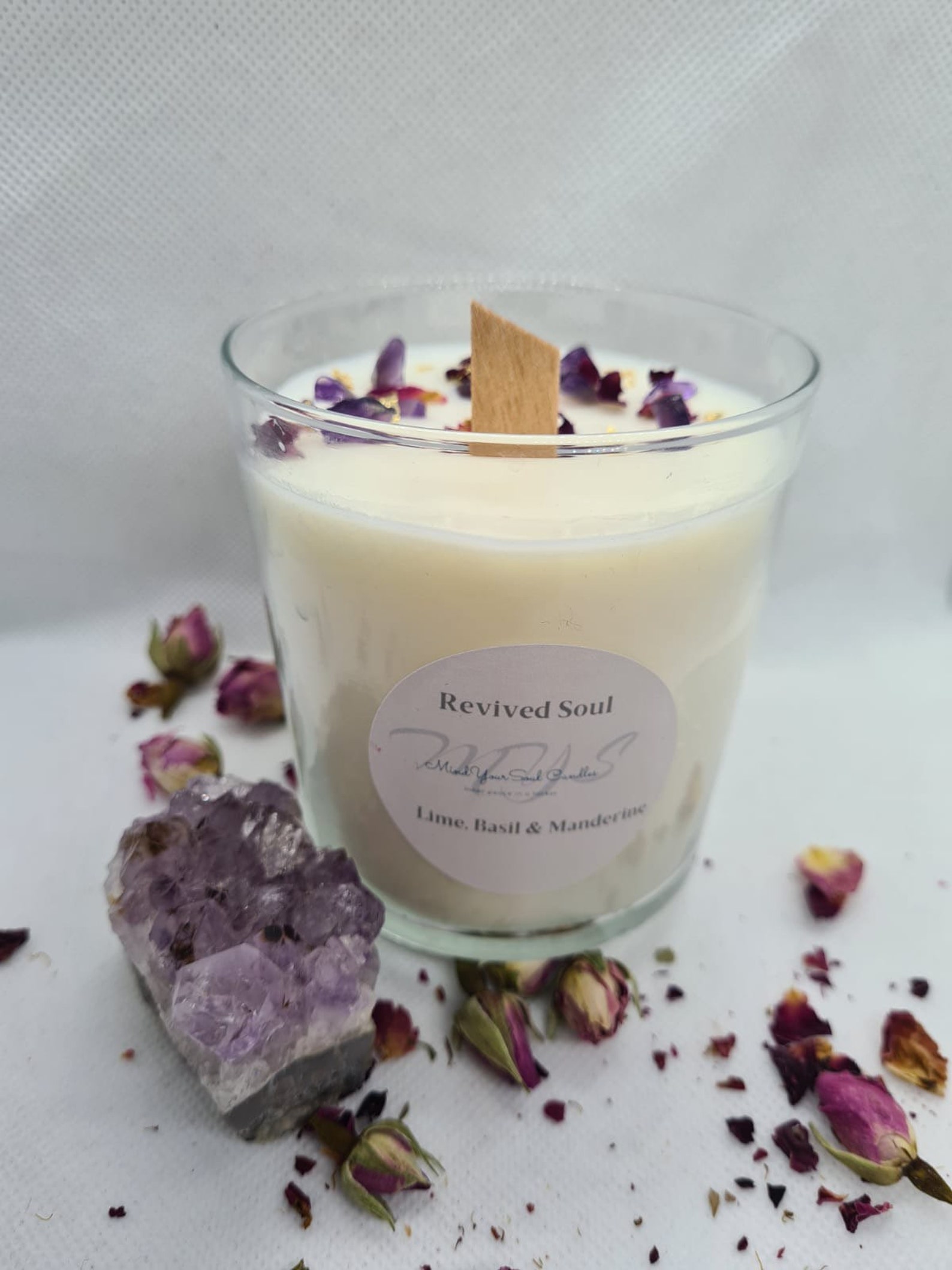 Amethyst Crystal Infused Candle Etsy