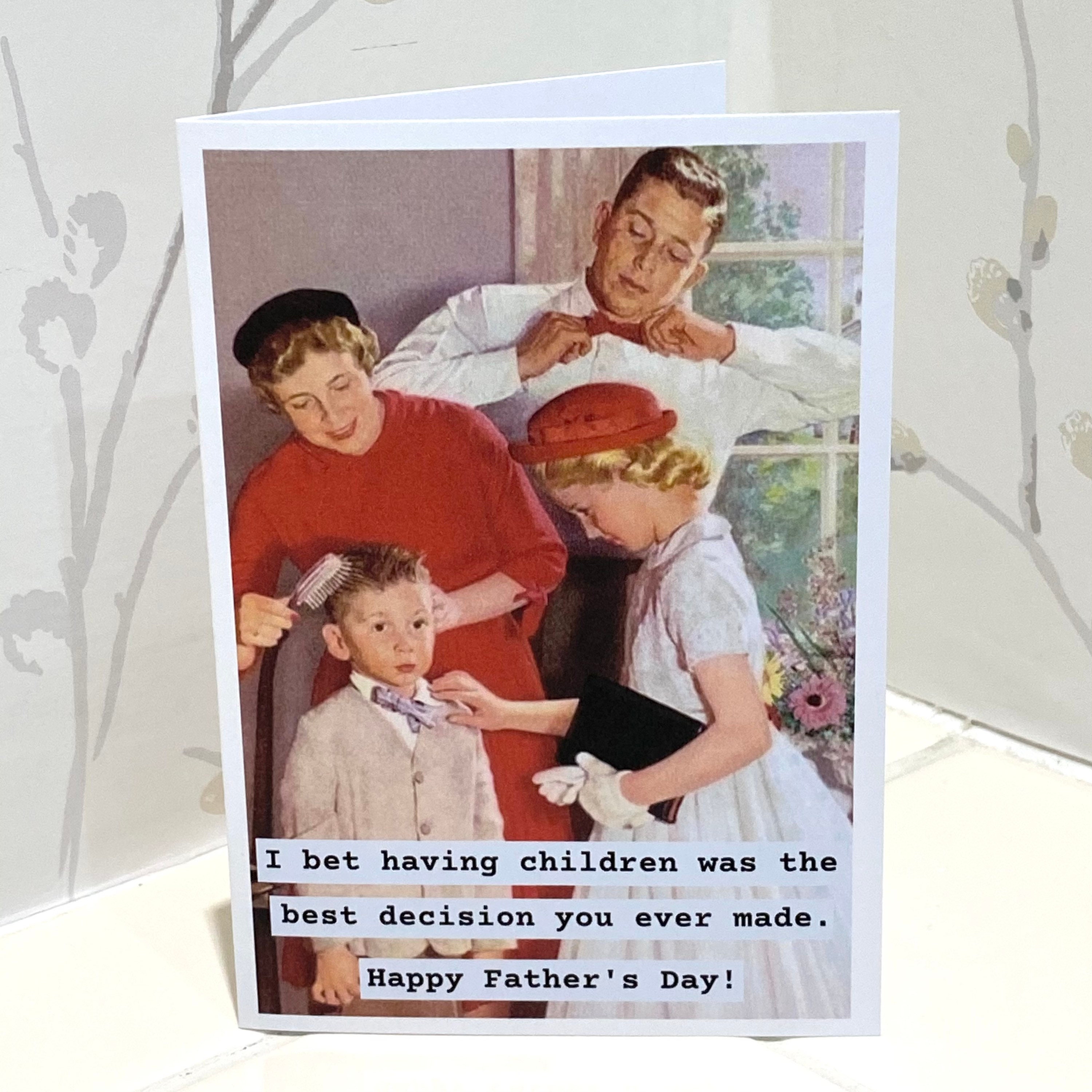 Funny Fathers Day Card Sarcastic Card For Dad From Adult Etsy