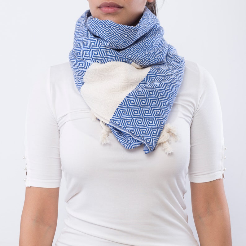 Scarf 100 Cotton / Scarves / Foulards / Handmade / Natural / Etsy