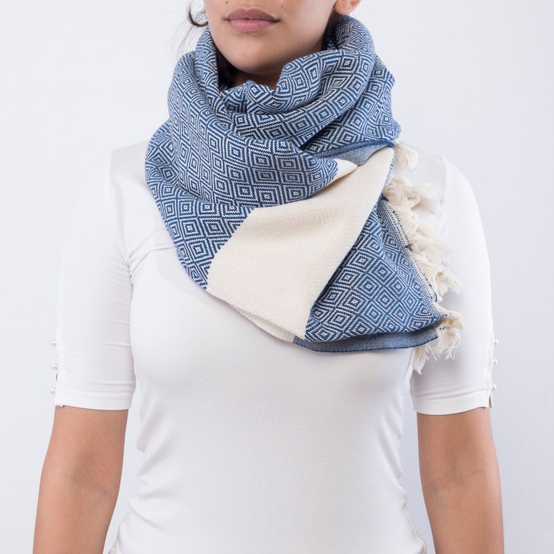 Scarf 100 Cotton / Scarves / Foulards / Handmade / Natural / Etsy
