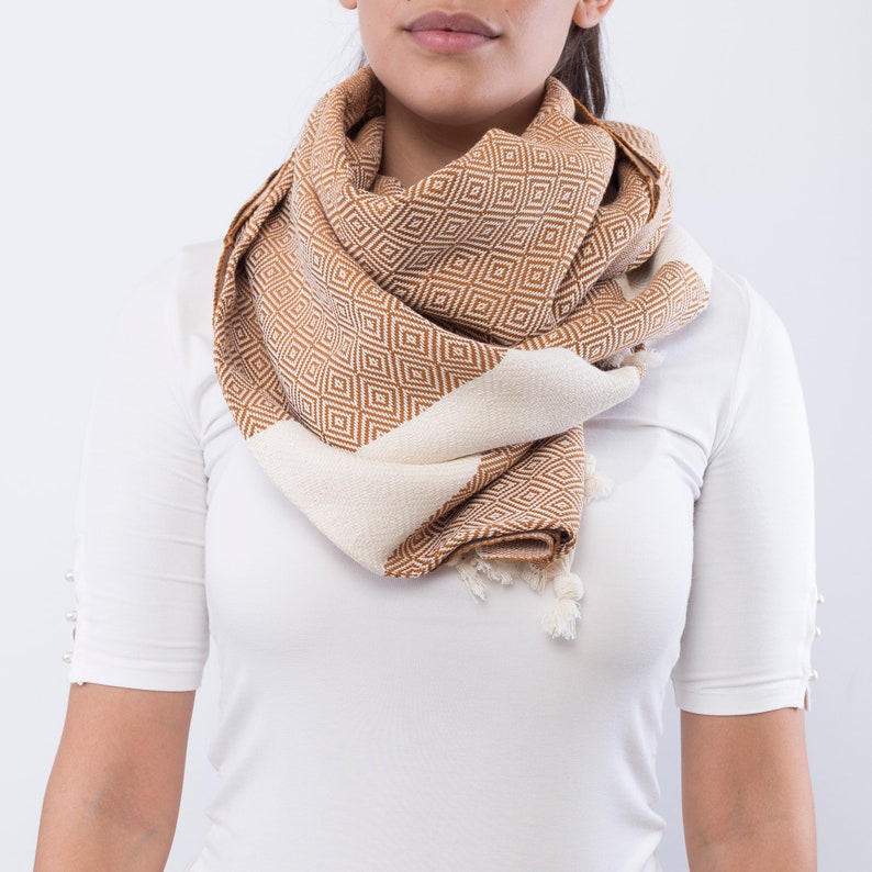 Scarf 100 Cotton / Scarves / Foulards / Handmade / Natural / Etsy