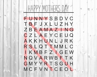 Free Free 114 Mother&#039;s Day Crossword Svg SVG PNG EPS DXF File