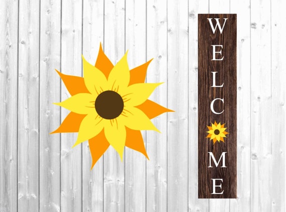 Download Sunflower Welcome Sign Svg Sunflower Home Decor Svg Svg For Etsy