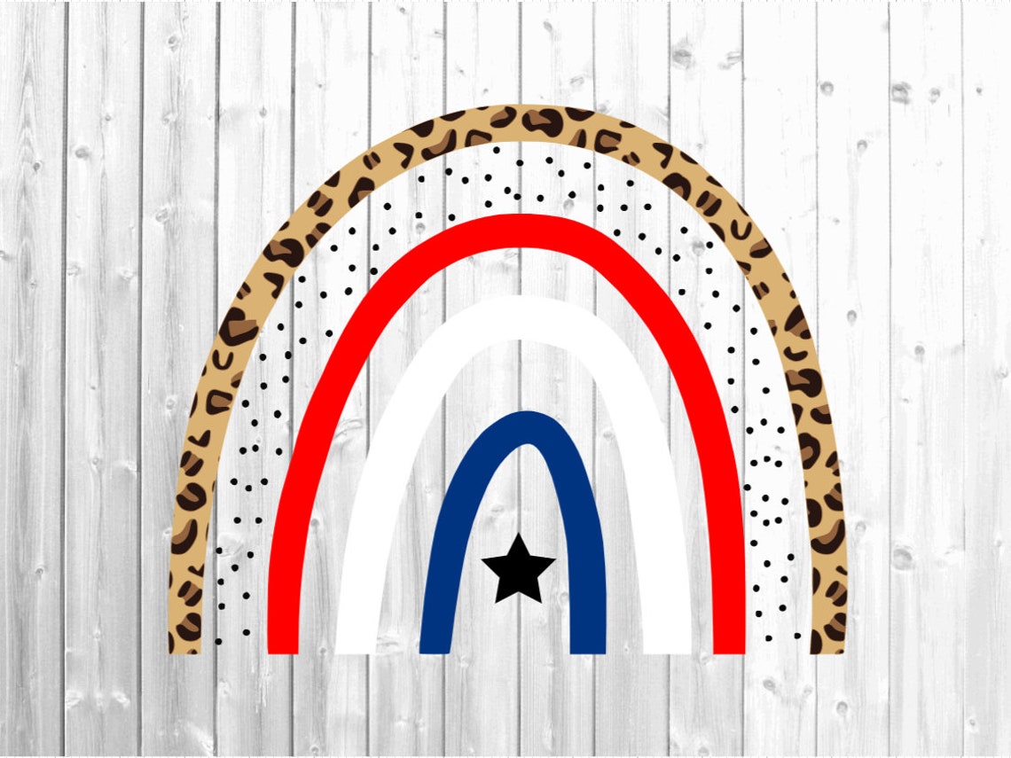 Download 4th of July Rainbow Svg Boho Rainbow Svg Leopard Rainbow ...