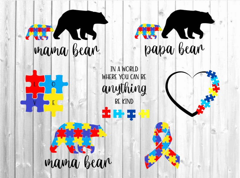 Download Autism Svg Bundle Mama Bear Svg Autism Awareness Autism | Etsy