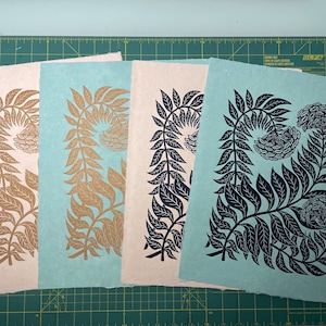 Floral Composition 1, Linocut Print - Original Handmade Print - Botanical Print - Home Decor - Mother’s Day Gift - Nature Linoprint