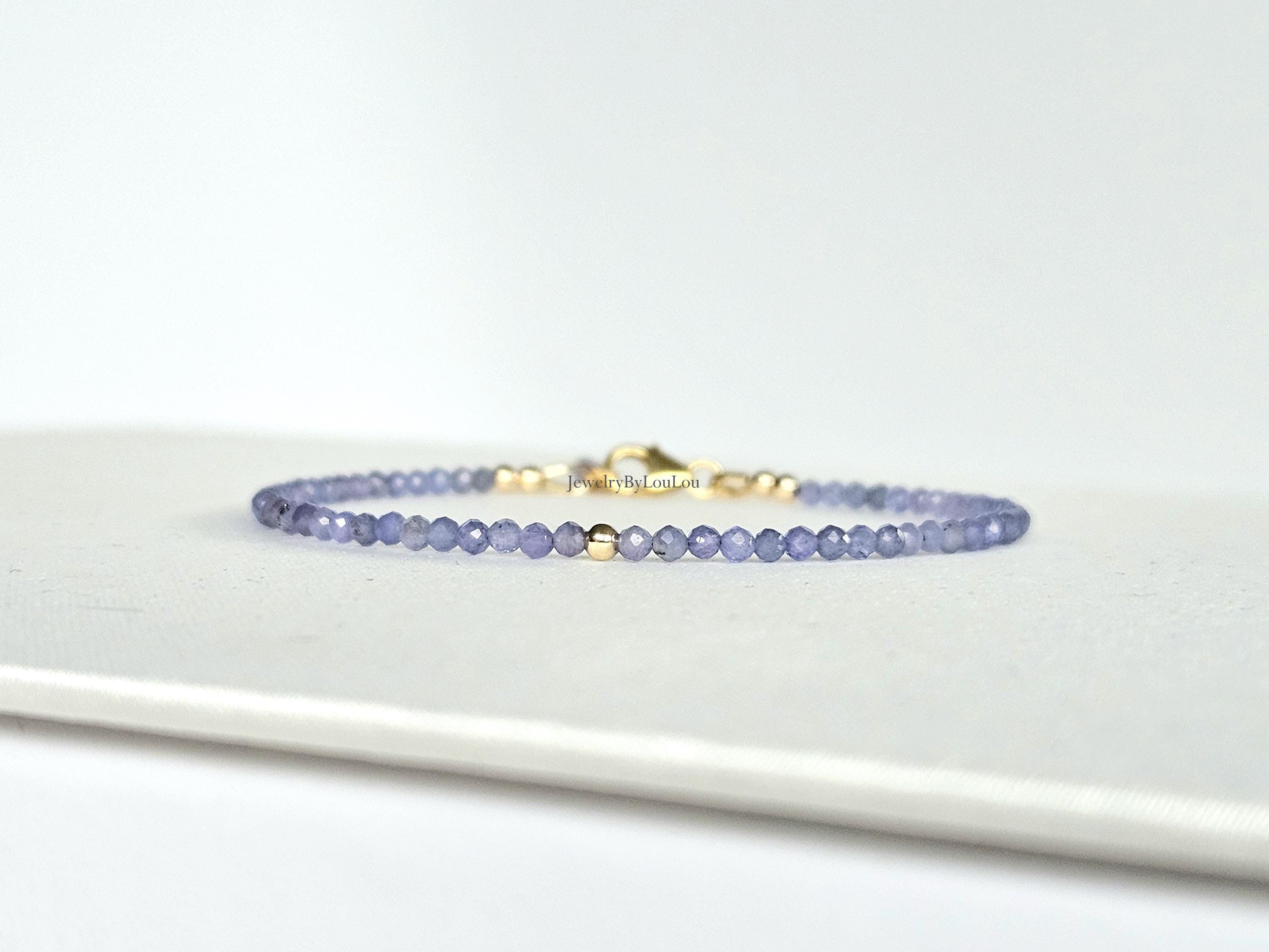 Linien-Armband Blauviolette Tansanite 8,30 Carat Brillanten 1,00 Carat