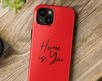 Funda para teléfono "Home Is You", regalo de San Valentín para novio o novia, funda romántica para parejas