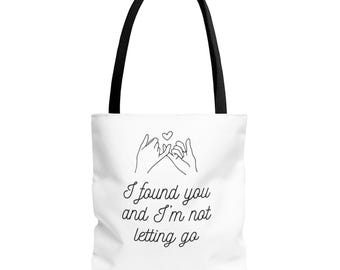 Bolsa de mano Pinky Promise Hands Te encontré y no te dejaré ir / Cita romántica