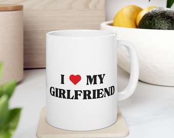 Taza "Amo a mi novia", regalo de San Valentín para novio, linda taza romántica para parejas