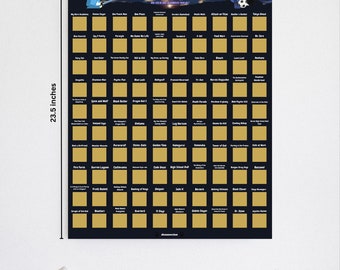  Top 100 Anime Scratch off Poster - 2021 Anime Bucket