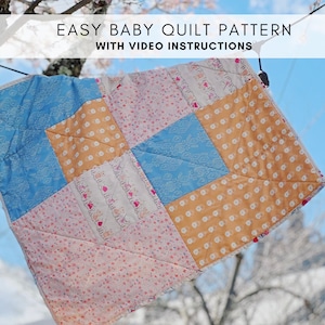 Quick and Easy Baby Quilt Pattern // Quilting for Beginners // Learn to Quilt with Video Tutorial image 7