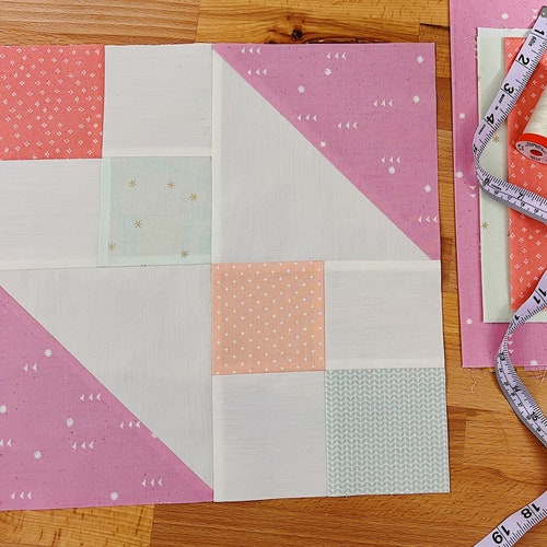Center Four Patch Quilt Block Pattern With Video Tutorial - Etsy