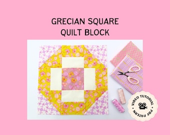 Grecian Square Quilt Block PDF | Mystery Block of the Month 2026