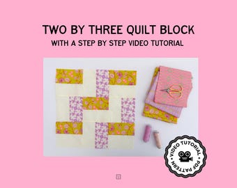 Two By Three Quilt Block PDF | Mystery Block of the Month 2026