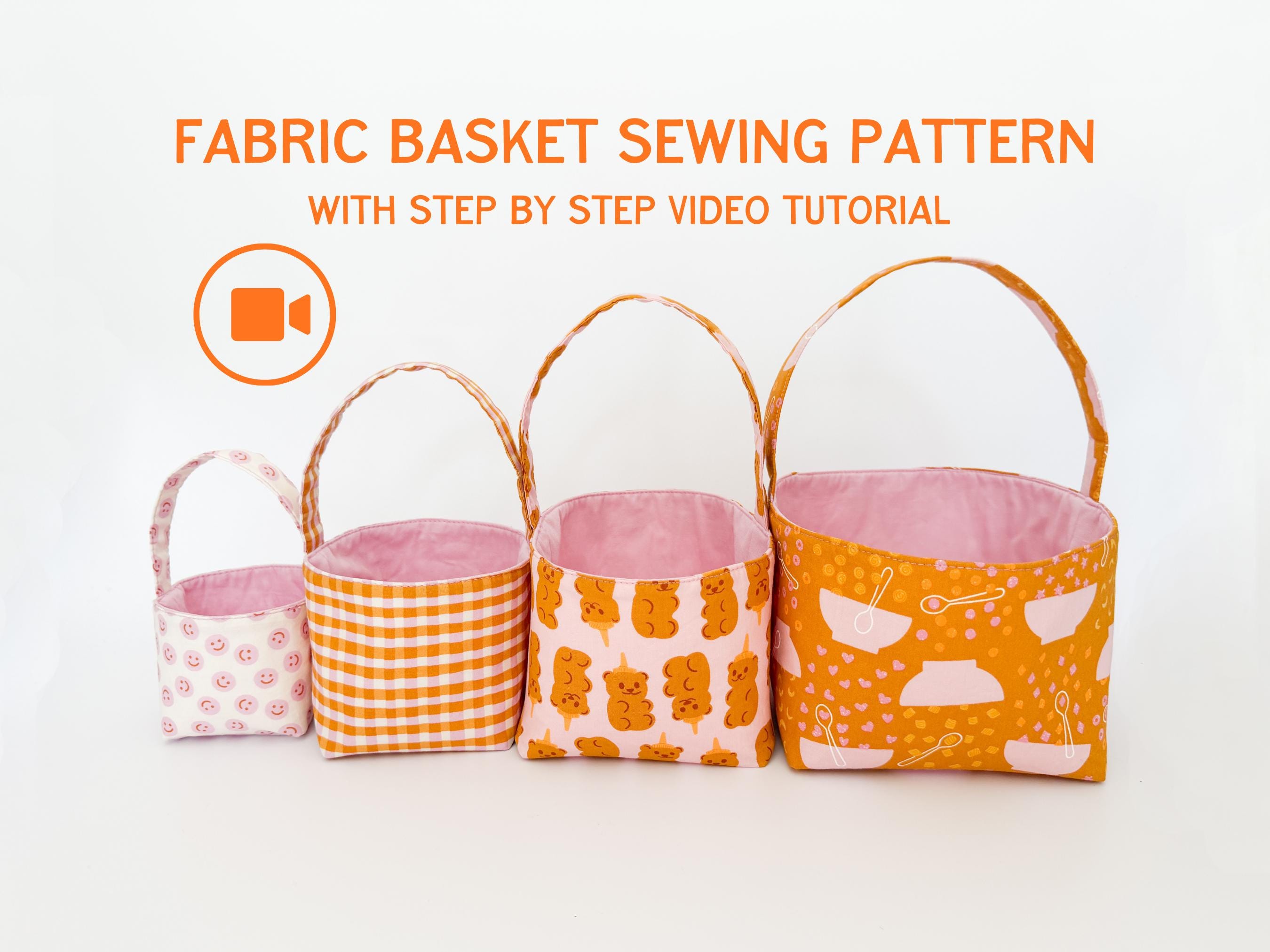 10+ Fabric Basket Sewing Pattern Fabric Basket Sewing Pattern PDF - 4 Sizes - Beginner Friendly - Etsy
