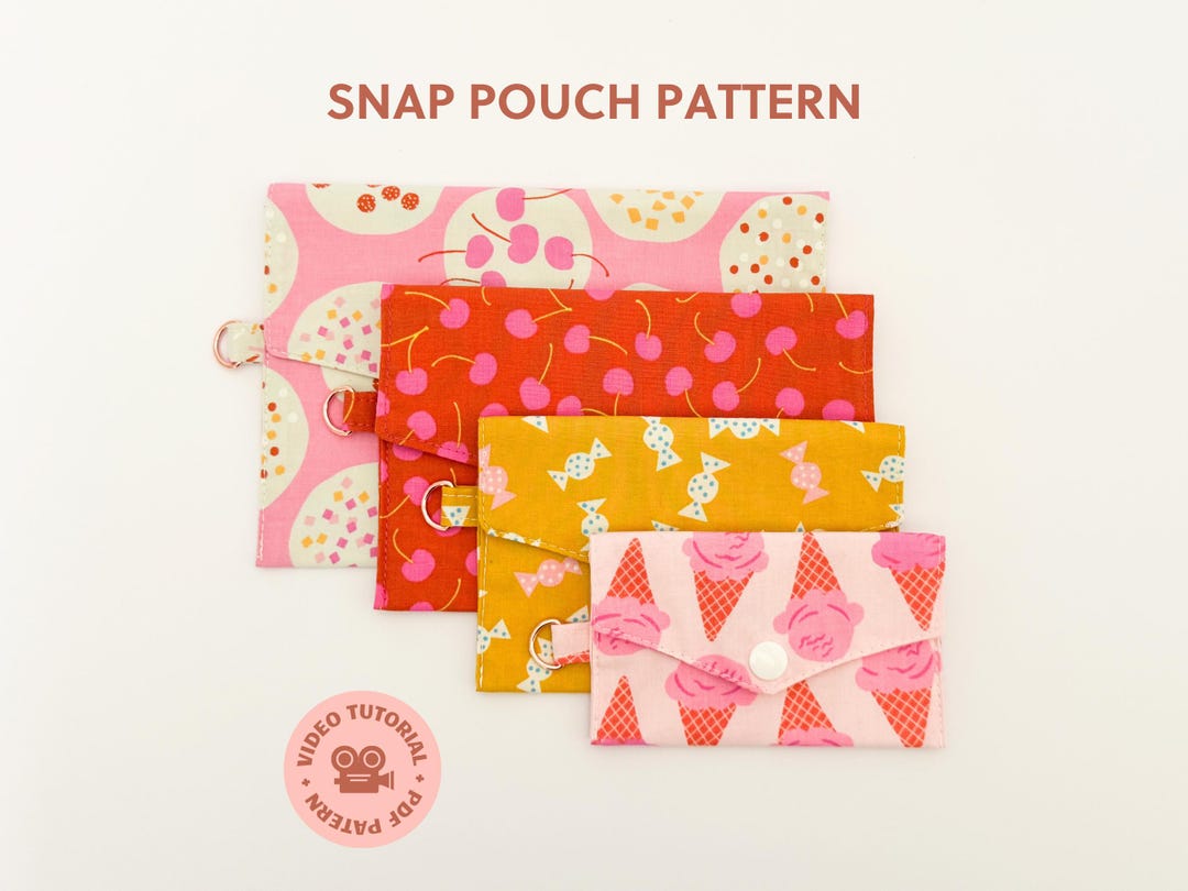Snap Pouch Sewing Pattern – Easy DIY Gift With D-ring (PDF Pattern) - Etsy