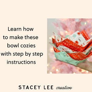 Bowl Cozy Sewing Pattern PDF – 2 Sizes – Easy Beginner DIY Gift With ...