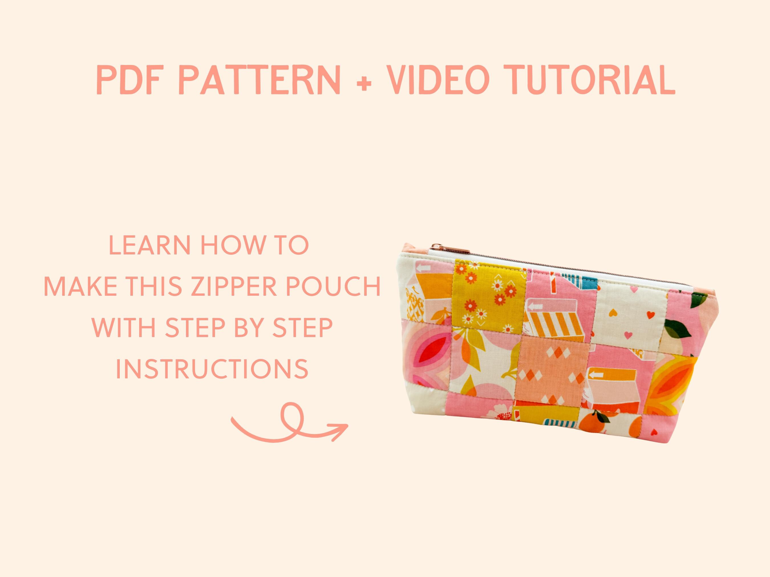 Mini Charm Zipper Pouch Sewing Pattern PDF – 3 Sizes Included ...