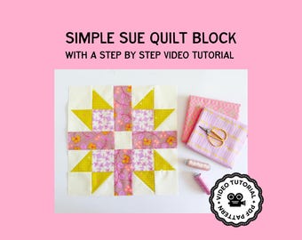 Simple Sue Quilt Block PDF | Mystery Block of the Month 2026