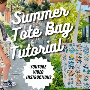 Summer Tote Bag Pattern // Beginner Friendly // Learn to Sew with Video Tutorial image 7