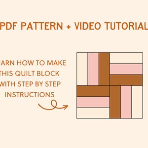 Rail Fence Quilt Block Pattern | Beginner-friendly (PDF Pattern) - Etsy