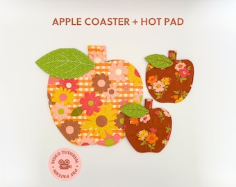 Big Apple Coaster & Hot Pad PDF Sewing Pattern | Easy Fall Project with Template