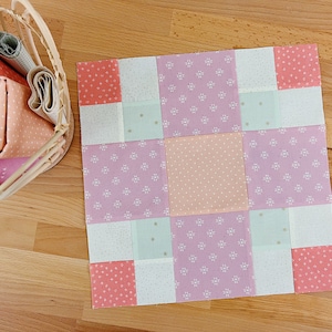 Thrifty quiltblok - blok 3 - met videotutorial