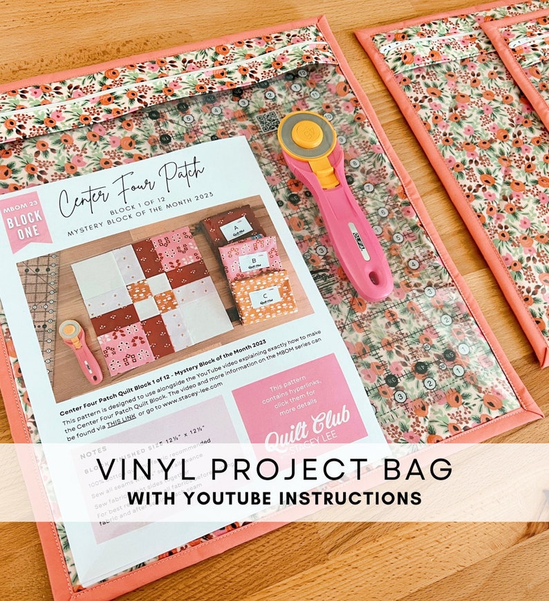 Vinyl Project Bag With Self Binding Sewing Pattern // Includes - Etsy