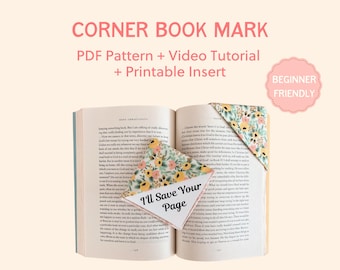 Fabric Bookmark Sewing Pattern PDF – Beginner Friendly with Video Tutorial + Free Insertable Label