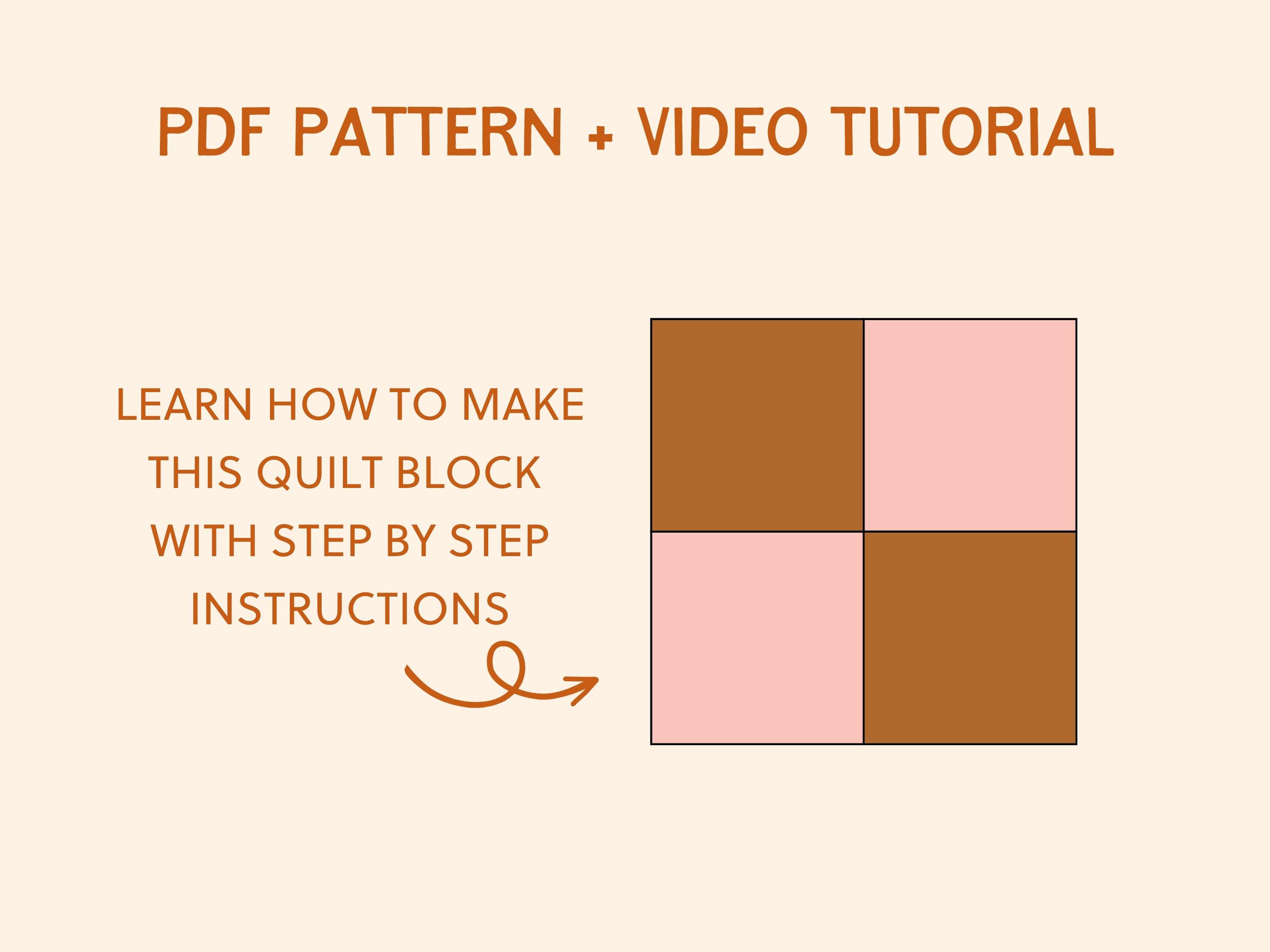 Four Patch Quilt Block Pattern | Beginner Friendly (PDF Pattern) - Etsy